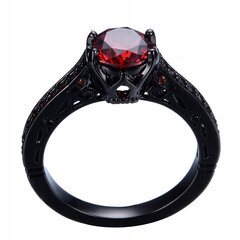 GOTHIC 316L BRANCH RING r.22 O39-RED-BLACK-02-22 цена и информация | Кольца | 220.lv