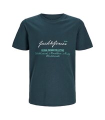 Jack & Jones детская футболка 12258157*02,  тёмно-зелёный /mag 5715606058595 цена и информация | Рубашки для мальчиков | 220.lv