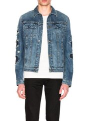 Helmut Lang Мужцины Mr 87 Destroy Jacket G10HM403 джинсовые куртки Голубой XS, S цена и информация | Мужские пиджаки | 220.lv