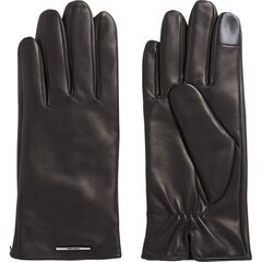 Cimdi CALVIN KLEIN Modern Bar Leather Gloves K50K511017BAX cena un informācija | Vīriešu cepures, šalles, cimdi | 220.lv