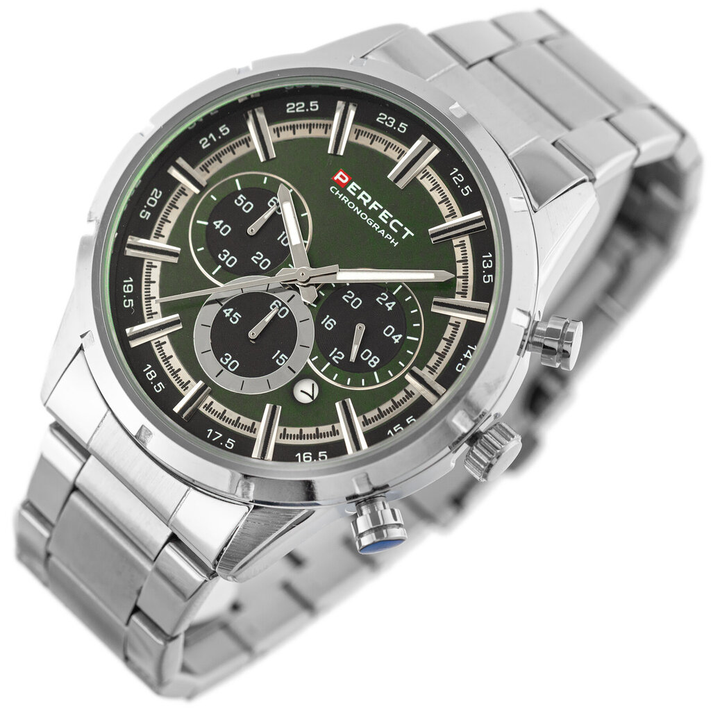 Pulkstenis vīriešiem PERFECT M507CH - CHRONOGRAF (zp378d) + kaste TAY23999 цена и информация | Vīriešu pulksteņi | 220.lv