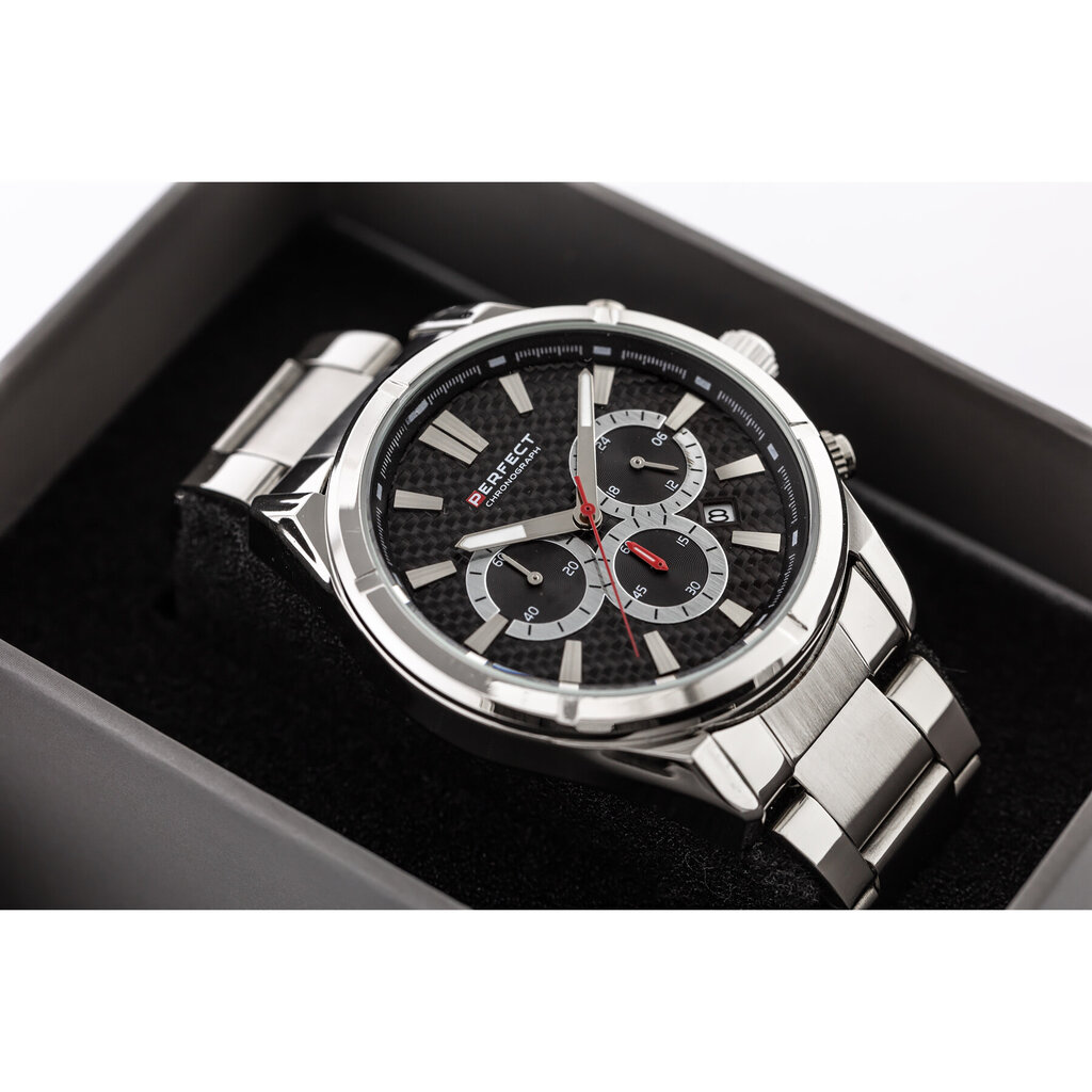 Pulkstenis vīriešiem PERFECT M501CH-03 - CHRONOGRAF (zp381a) + kaste TAY25092 цена и информация | Vīriešu pulksteņi | 220.lv