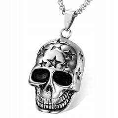 SUSPENSION Sudraba ķēde 316L Skull Star 329 329 cena un informācija | Vīriešu rotaslietas | 220.lv