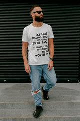 T-krekls Ctrl+ vīriešu balts "Es tev nesaku..." CNTRLW10006_S cena un informācija | Vīriešu T-krekli | 220.lv
