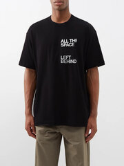 Trace of Space Oversize T-krekls vīriešiem melns "Visa atstātā telpa atkal tiks aizpildīta ar laiku" TOSB20001_S cena un informācija | Vīriešu T-krekli | 220.lv