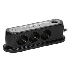 Настольный удлинитель 3x2P+Z зарядное устройство 2xUSB OR-AE-13190(GS)/B schuko черный цена и информация | Электрические выключатели, розетки | 220.lv