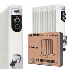 Eļļas radiators Lehmann Kanwod Almeria, 2500W, balts цена и информация | Обогреватели | 220.lv