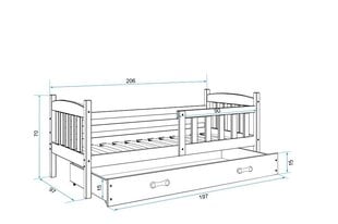 Bērnu gulta BMS97BB, 90x200 cm, balta cena un informācija | Bērnu gultas | 220.lv