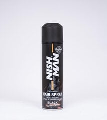 Matu lakas krāsa Nishman Color Hair Spray Black, melns, 150 ml cena un informācija | Matu krāsas | 220.lv