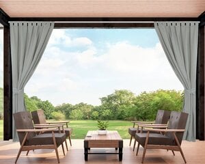 ADRIATIC garden curtain with eyelets, 155x200, ZOAD-03 Steel цена и информация | Шторы, занавески | 220.lv
