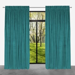 Ready-made velvet curtain PACIFIC on tape, 140x250, ZPAT-05 DARK TURQUOISE цена и информация | Шторы, занавески | 220.lv