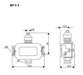 Концевой выключатель MPO-4 с буфером цена и информация | Электрические выключатели, розетки | 220.lv