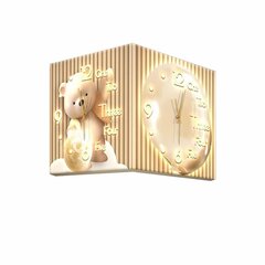 D’Luxe LED stūra sienas pulkstenis – Lācītis cena un informācija | Pulksteņi | 220.lv