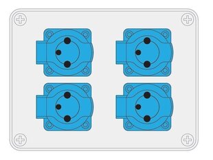 Kontaktligzda, 4x230V cena un informācija | Elektrības slēdži, rozetes | 220.lv