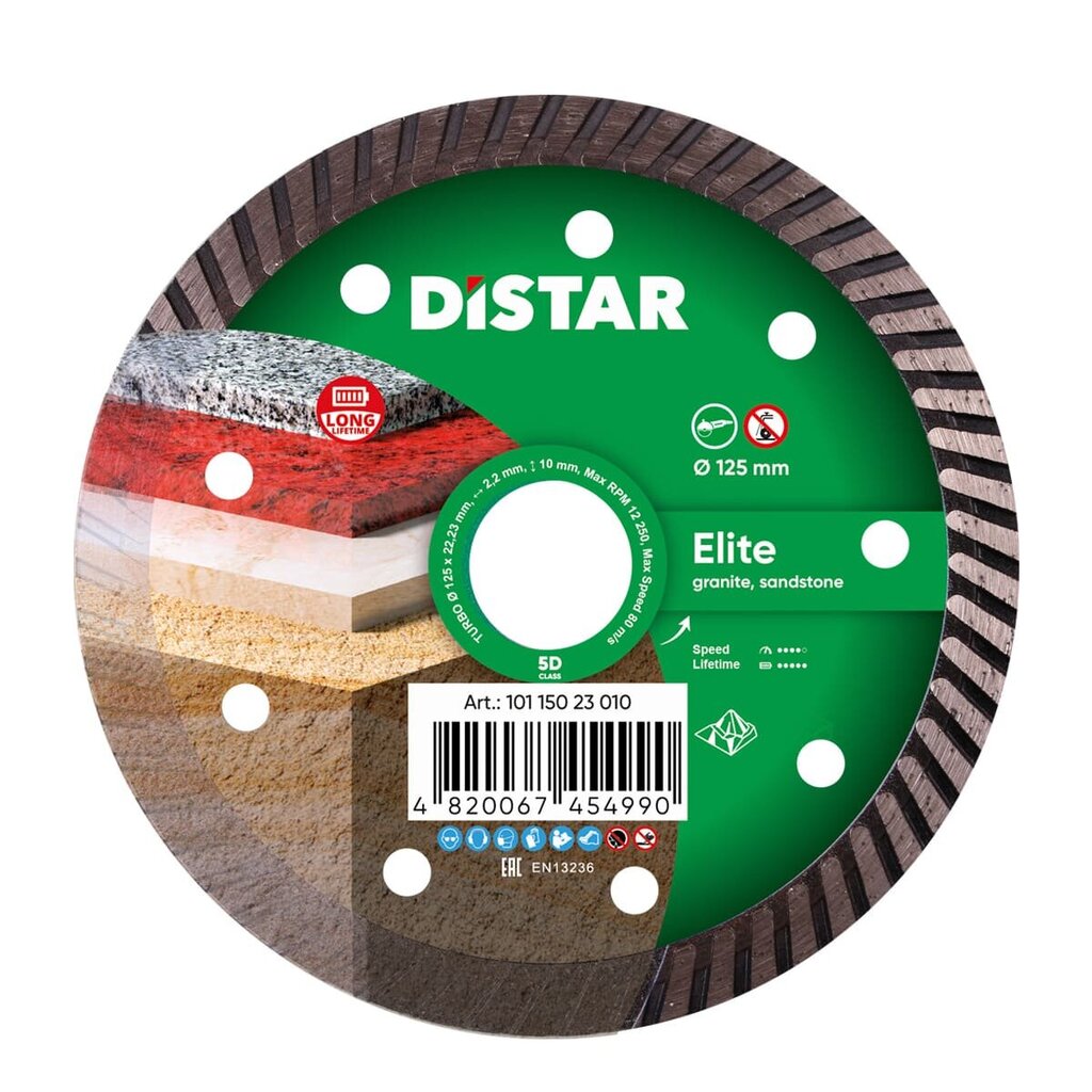 Dimanta disks Distar Turbo Elite, 125 mm cena un informācija | Rokas instrumenti | 220.lv