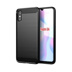 CARBON vāciņš priekš XIAOMI Redmi 9A / 9AT melns цена и информация | Чехлы для телефонов | 220.lv