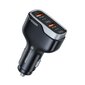 VEGER auto lādētājs 2xUSB + 2xType C PD 66W CC53-2A2C melns cena un informācija | Auto 12V el. piederumi | 220.lv