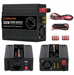 Auto sprieguma pārveidotājs Manta, 500W cena un informācija | Auto 12V el. piederumi | 220.lv