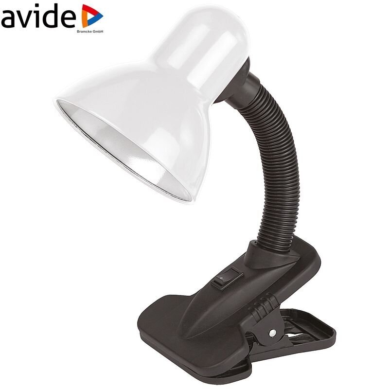 Avide galda lampa Clip E27 balta māte cena un informācija | Galda lampas | 220.lv