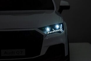 Audi Q7 Facelift одноместный электромобиль, белый цена и информация | Электромобили для детей | 220.lv