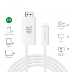 4smarts USB-C/HDMI, 2 метра цена и информация | Кабели и провода | 220.lv