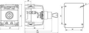 Vadības pults ST22K1-07-1 poga ar atslēgu cena un informācija | Drošības sistēmas, kontrolieri | 220.lv