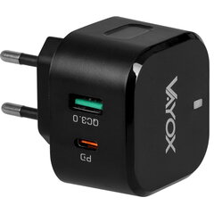 Сетевое зарядное устройство премиум-класса VA0001 Vayox USB Quick Charge 3.0 + PD 20W цена и информация | Зарядные устройства для телефонов | 220.lv