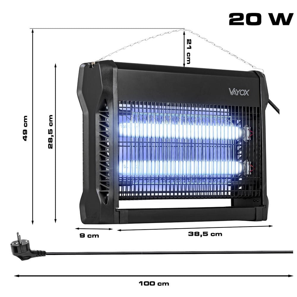 Vayox insekticīdu lampa IKL-20W cena un informācija | Līdzekļi pret odiem un ērcēm | 220.lv