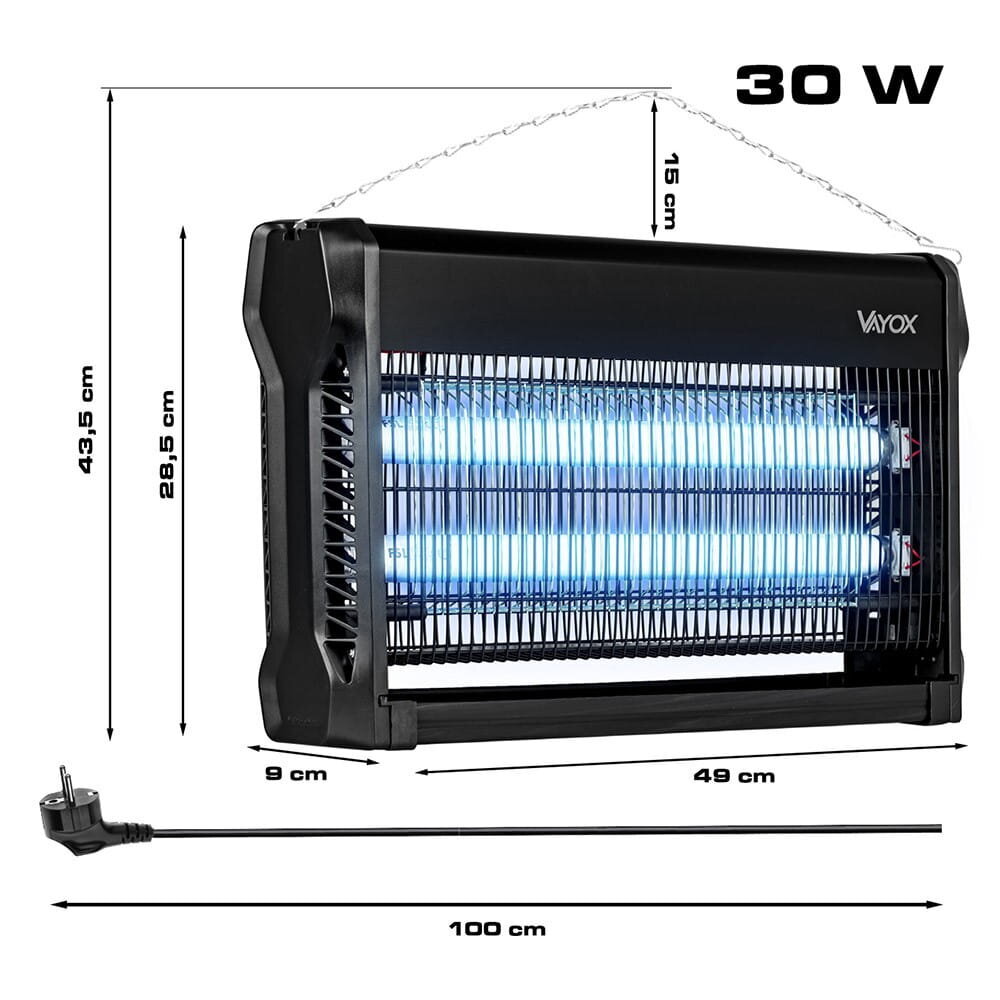 Vayox insekticīdu lampa IKL-30W cena un informācija | Līdzekļi pret odiem un ērcēm | 220.lv