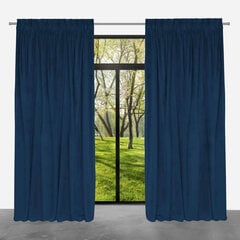 Ready-made velvet curtain PACIFIC on tape, 140x250, ZPAT-03 NAVY цена и информация | Шторы, занавески | 220.lv