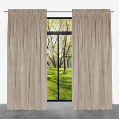 Ready-made velvet curtain PACIFIC on tape, 140x250, ZPAT-08 DARK BEIGE цена и информация | Шторы, занавески | 220.lv