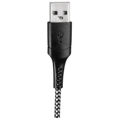 Vayox USB - micro USB плетеный кабель черно-белый 1м VA0150 Vayox цена и информация | Кабели и провода | 220.lv