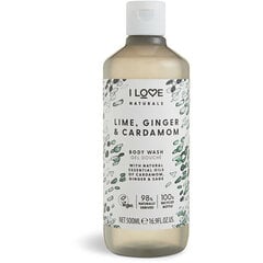 I Love Naturals dušas želeja ar laimu, ingveru un kardamonu 500 ml цена и информация | Масла, гели для душа | 220.lv