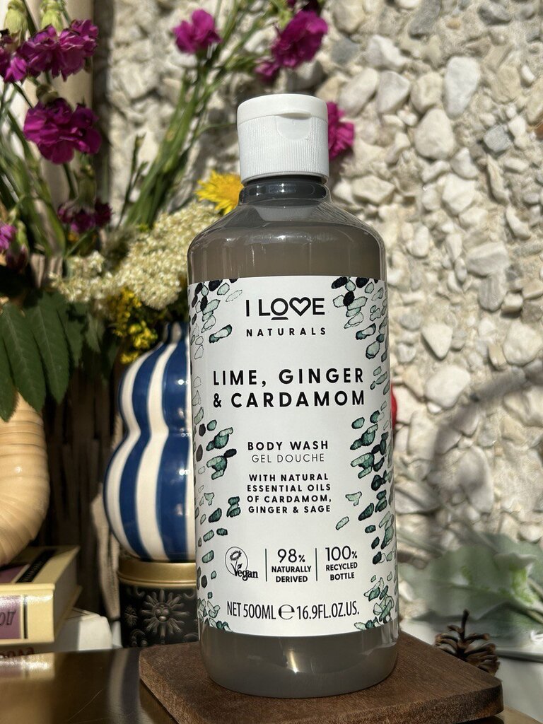 I Love Naturals dušas želeja ar laimu, ingveru un kardamonu 500 ml цена и информация | Dušas želejas, eļļas | 220.lv