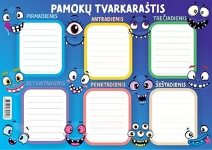 Technoinform nodarbību grafiks, A4, 200 gsm cena un informācija | Burtnīcas un papīra preces | 220.lv