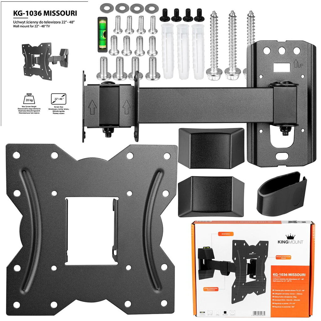 King Mount KG-1036 Missouri 15-48" cena un informācija | TV kronšteini | 220.lv