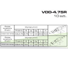 Izolēti savienotāji Vayox VDD-4.75R cena un informācija | Elektrības slēdži, rozetes | 220.lv