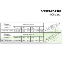 Izolēti savienotāji Vayox VDD-2.8R cena un informācija | Elektrības slēdži, rozetes | 220.lv