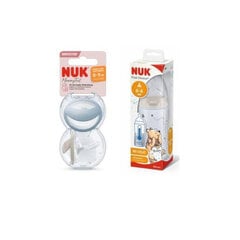 NUK First Choice+ Disney Winnie the Pooh pudele, 300ml + NUK Mommyfeel māneklītis цена и информация | Бутылочки и аксессуары | 220.lv