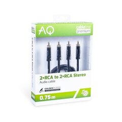 Соединительный кабель 2xRCA-2xRCA Digital Длина: 1,5 м AQ Premium цена и информация | Кабели и провода | 220.lv