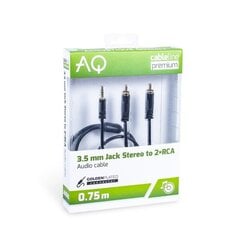 AQ Premium, Jack 3,5 mm - 2xRCA, 1,5 m cena un informācija | Kabeļi un vadi | 220.lv