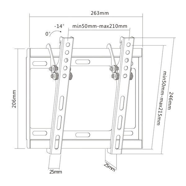 AQ Vision BR22TL 23-42" цена и информация | TV kronšteini | 220.lv