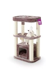 Petrebels kaķu kāpšanas koks Villa 100, brūns cena un informācija | Kaķu mājas, nagu asināmie | 220.lv