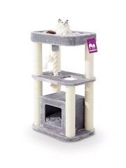 Petrebels kaķu kāpšanas koks Villa 100, pelēks cena un informācija | Kaķu mājas, nagu asināmie | 220.lv