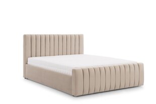 Кровать с ящиком для белья Meble Bogart Nicole Velutto 2, 120x200 см, песочного цвета цена и информация | Кровати | 220.lv