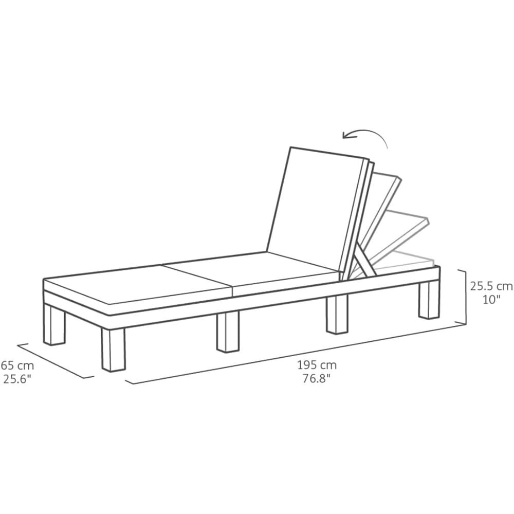 Regulējams dārza atpūtas krēsls Keter Daytona Deluxe 252223, pelēks cena un informācija | Dārza krēsli | 220.lv