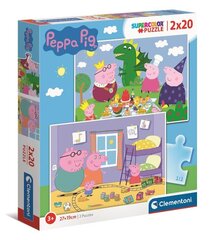 Puzle Clementoni SuperColor Pynka Peppa Pig/Cūciņa pepa 24778, 40 d. cena un informācija | Puzles, 3D puzles | 220.lv