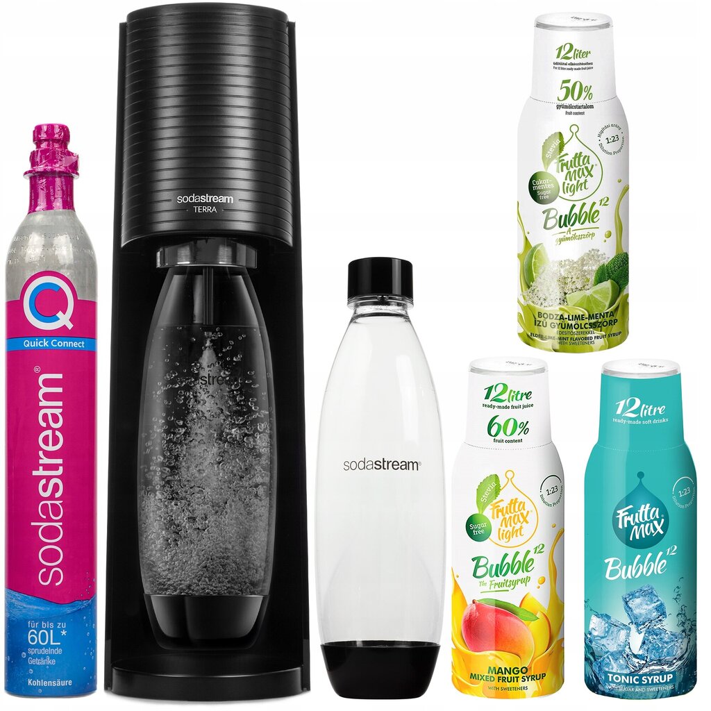 Saturator SodaStream Terra Black aparāts cena un informācija | Gāzētā ūdens aparāti | 220.lv