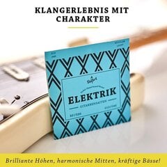 Belfort® e-Guitar Strings-никелевые струны класса класса для электрогитары (6-струнный набор) | вкл. 4 выбора + очень высокие электронные строки цена и информация | Принадлежности для музыкальных инструментов | 220.lv