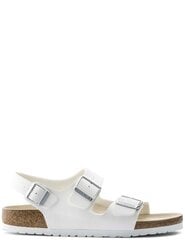 BIRKENSTOCK sieviešu baltas ādas sandales Milano BS цена и информация | Женские босоножки | 220.lv